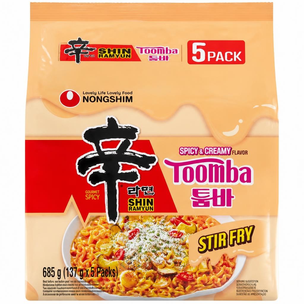 Nongshim 137g x 5 Spicy & Creamy Flavor Shin Ramyun Toomba Noodles