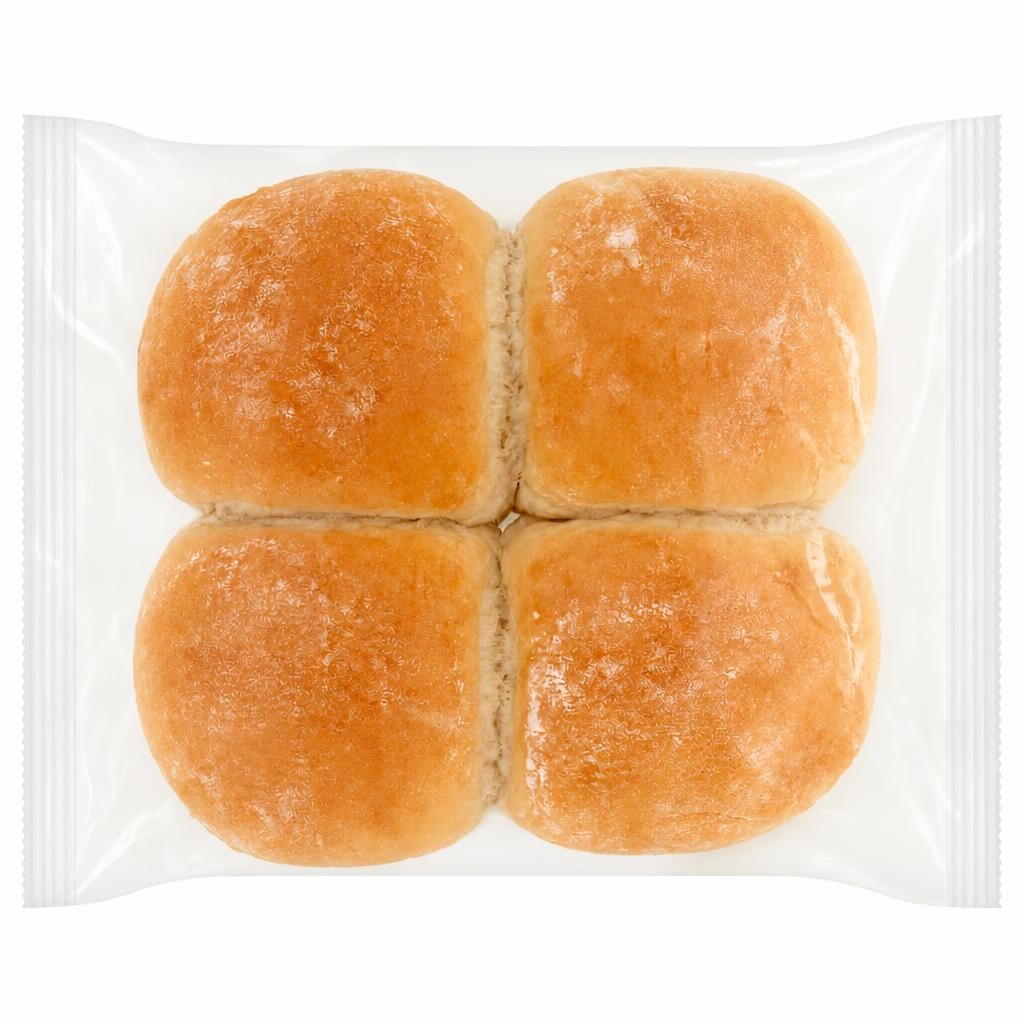 Tesco White Large Baps 4 Pack
