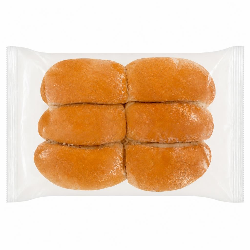 Tesco White Finger Rolls 6 Pack