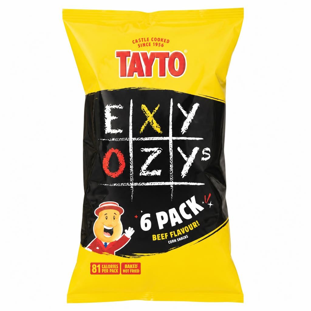 Tayto Beef Flavour Corn Snacks 6 x 16g
