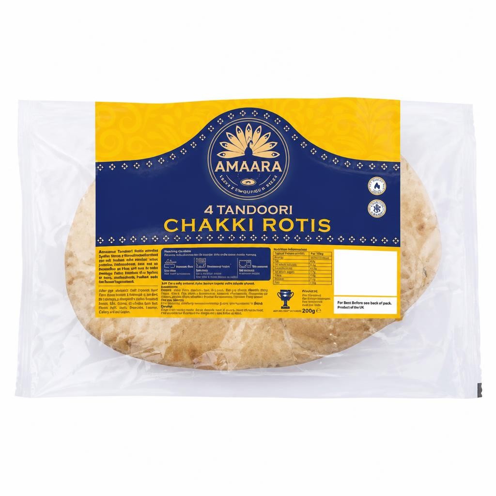 Amaara 4 Tandoori Chakki Rotis 300g