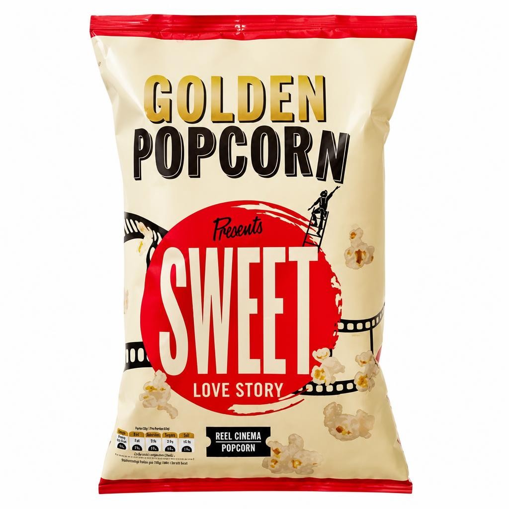 Golden Popcorn Presents Sweet Love Story Reel Cinema Popcorn 80g