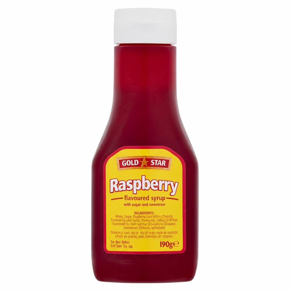 Gold Star Raspberry Flavoured Syrup 190g