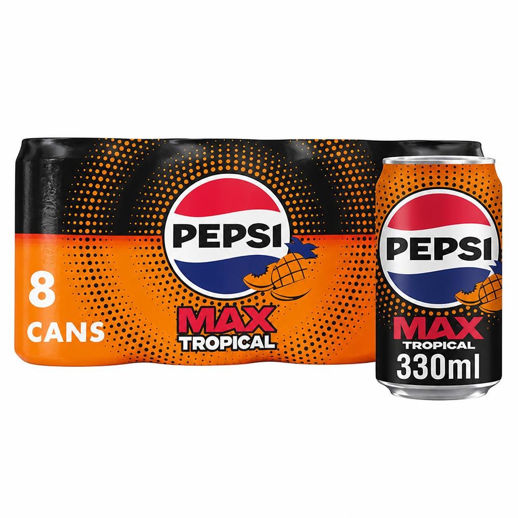 Pepsi 8 x 330ml Max Tropical Cans