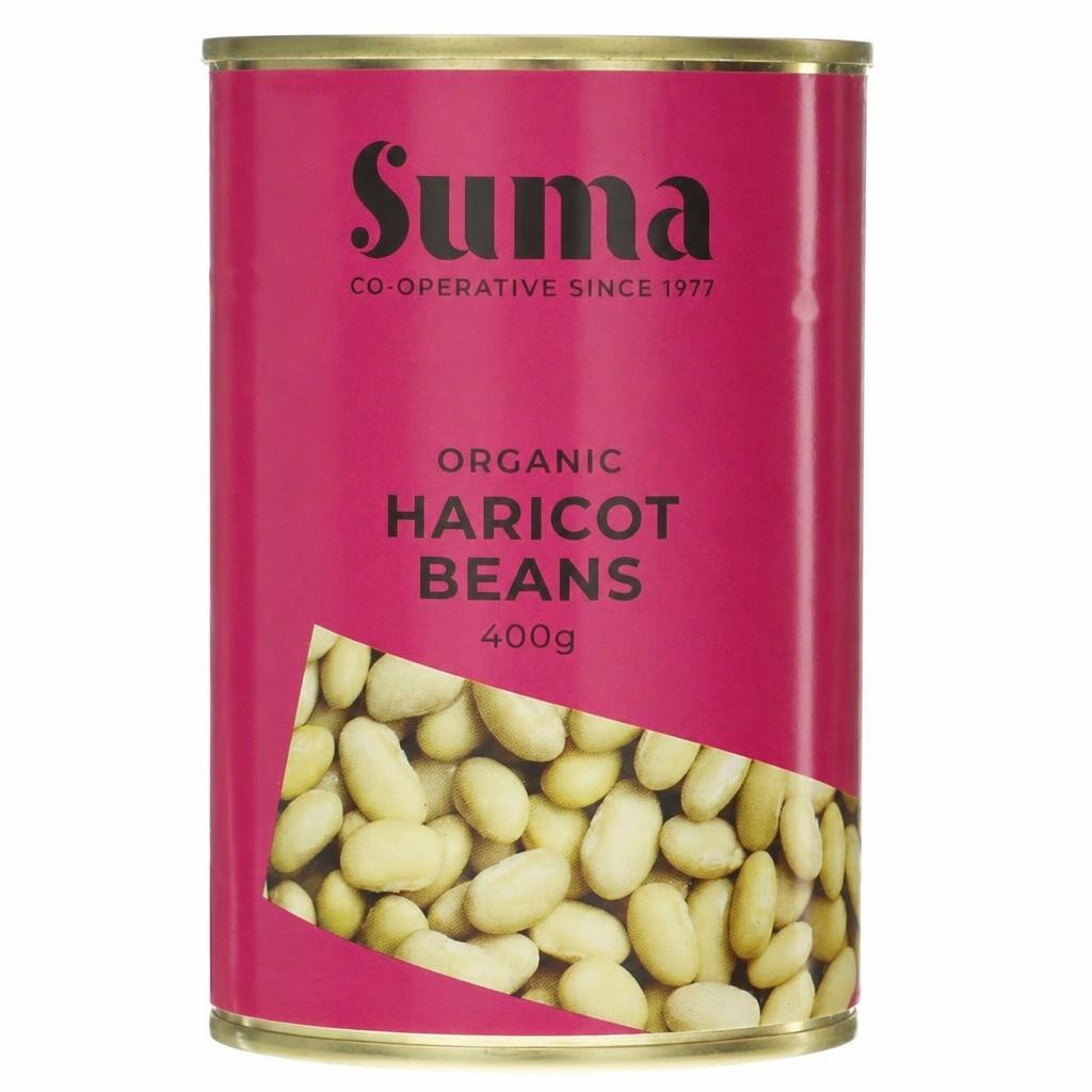 Suma Organic - Haricot Beans - Organic - 12 x 400g - 12 Pack