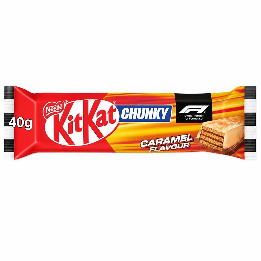 KITKAT Chunky Caramel Flavour Milk Chocolate Bar F1 40g