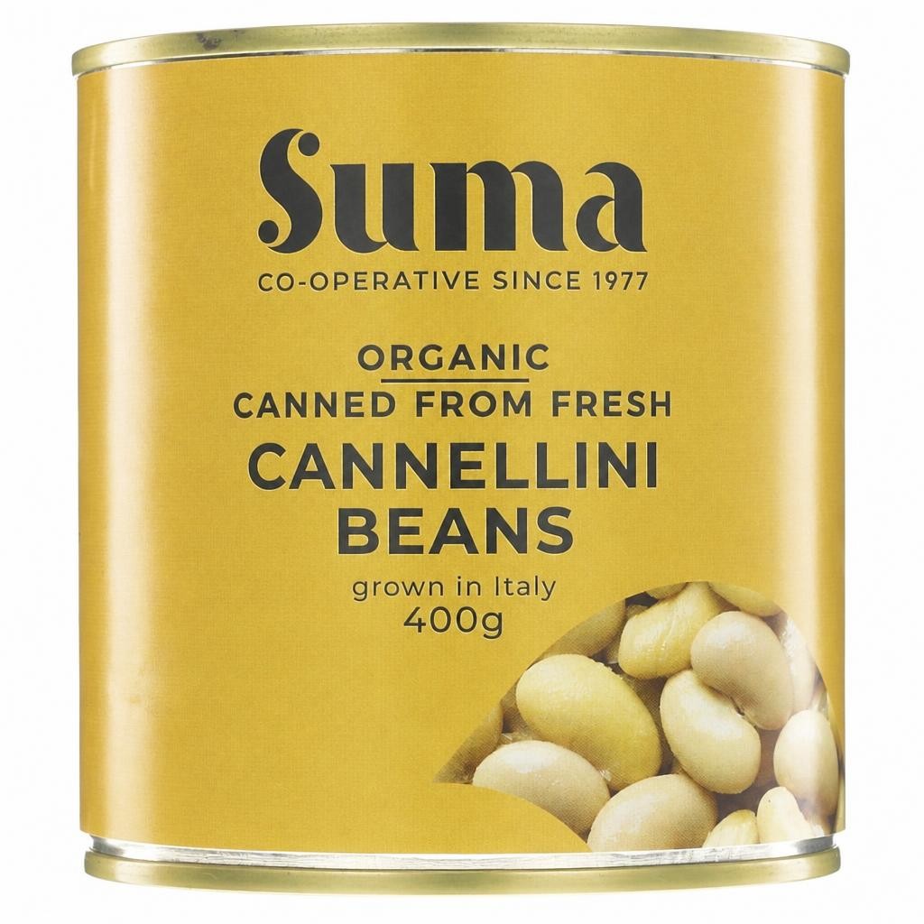 Suma Organic - Fresh Cannellini - Organic - 12 x 400g - 12 Pack