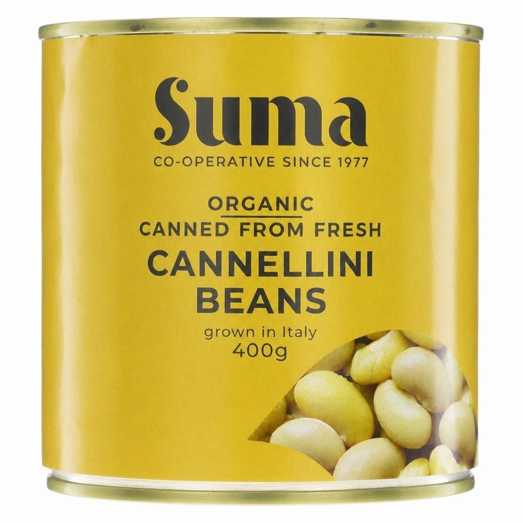 Suma Organic - Fresh Cannellini - Organic - 12 x 400g - 12 Pack