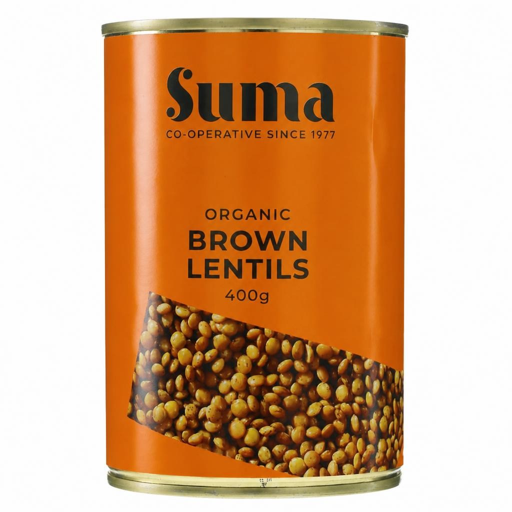 Suma Organic - Brown Lentils - Organic - 12 x 400g - 12 Pack