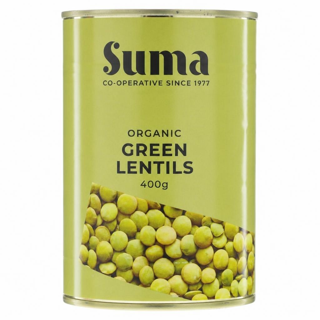 Suma Organic - Green Lentils - Organic - 12 x 400g - 12 Pack