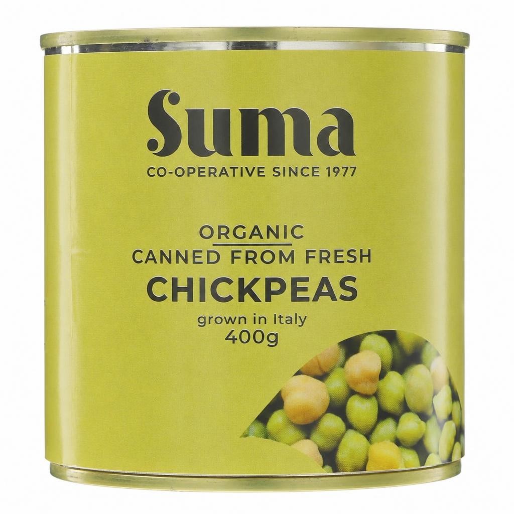 Suma Organic - Fresh Chickpeas - Organic - 12 x 400g - 12 pack