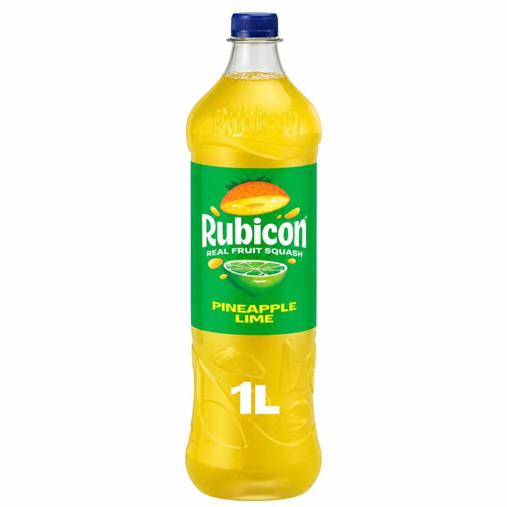 Rubicon 1L Real Fruit Pineapple Lime No Added Sugar Squash