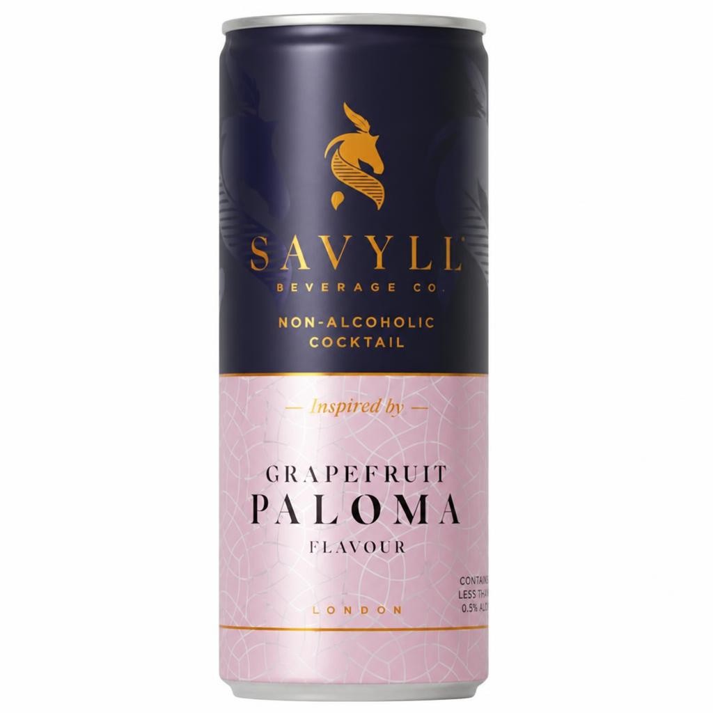 Savyll Beverage Co. 250ml Alcohol Free Grapefruit Paloma Flavour Cocktail Can