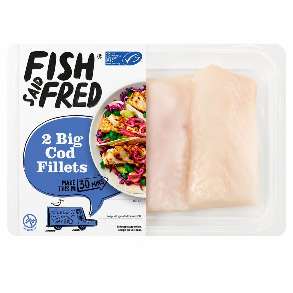 Fish Said Fred 2 Big Cod Fillets 300g