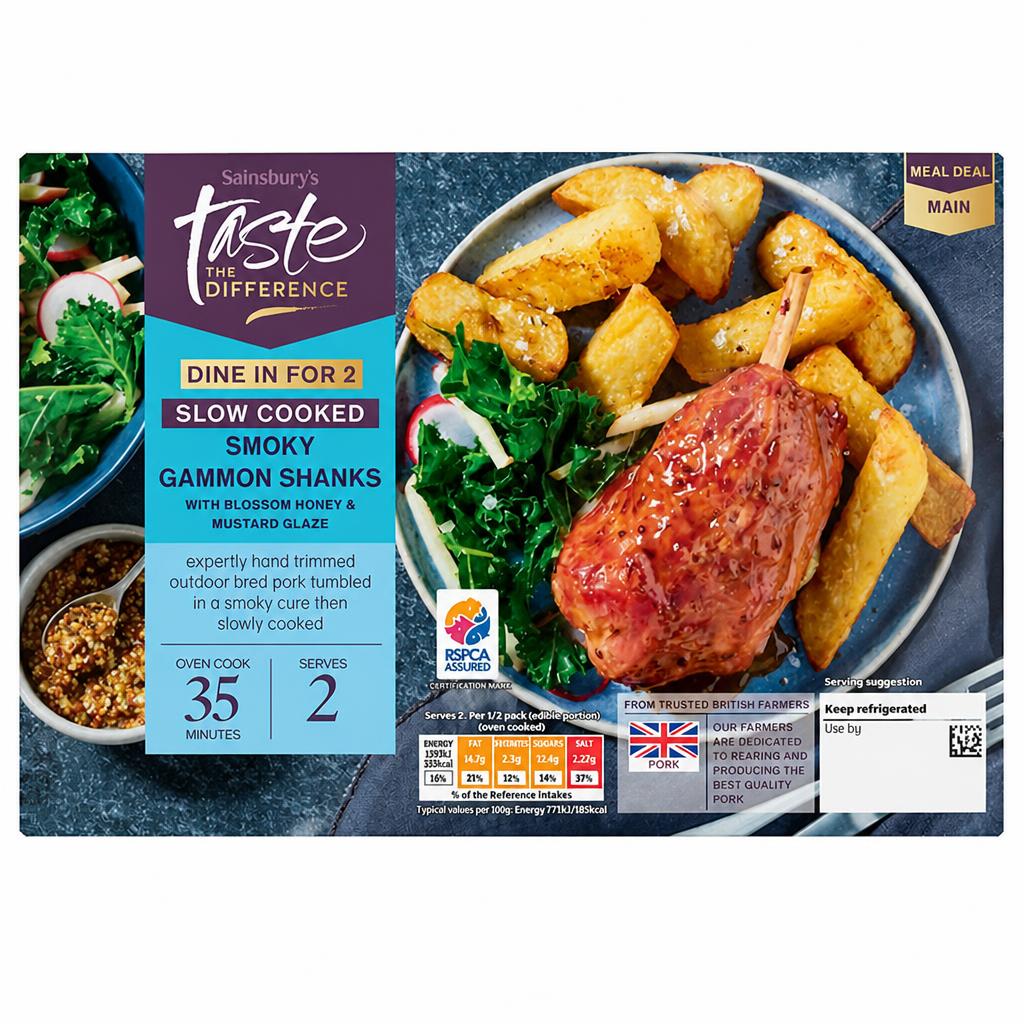 Sainsbury's Slow Cooked 515g Smoky Gammon Shanks, Taste the Difference