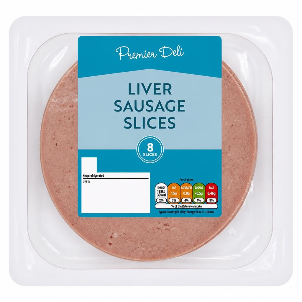 Premier Deli 8 x Liver Sausage Slices 100g