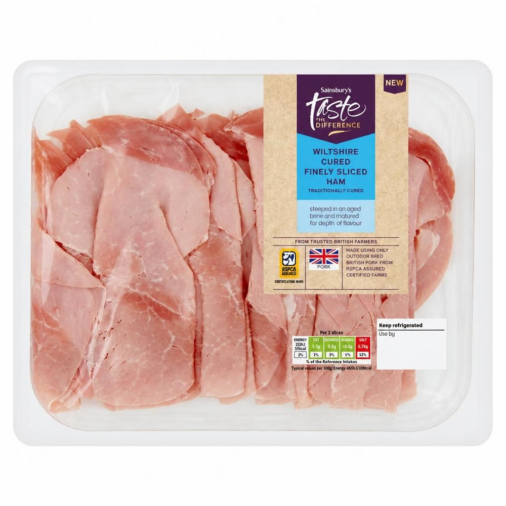 Sainsbury's 225g Wiltshire Cured Finely Sliced Ham, Taste the Difference