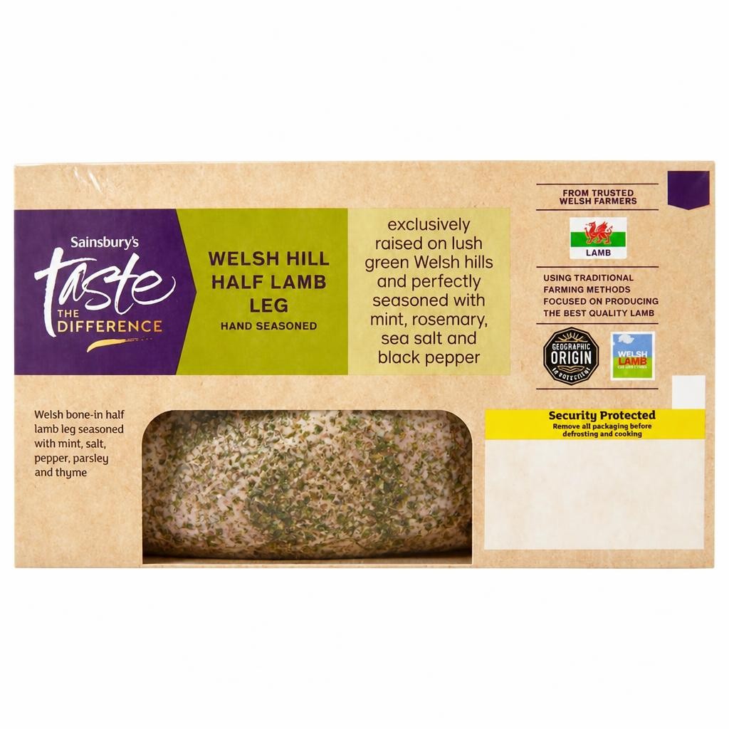 Sainsbury's (Approx. 818g-1222g) Welsh Hill Half Lamb Leg, Taste the Difference