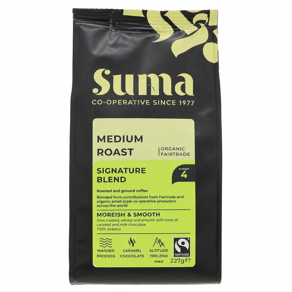 Suma Organic - Medium Roast Ground Coffee - 6 x 227g - 6 Pack