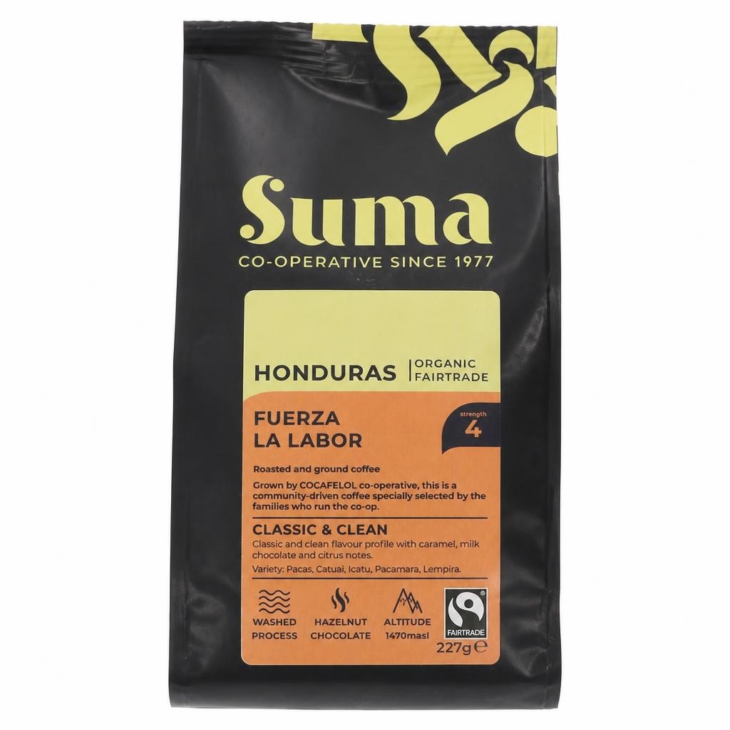 Suma Organic - Honduras Ground Coffee - 6 x 227g - 6 Pack