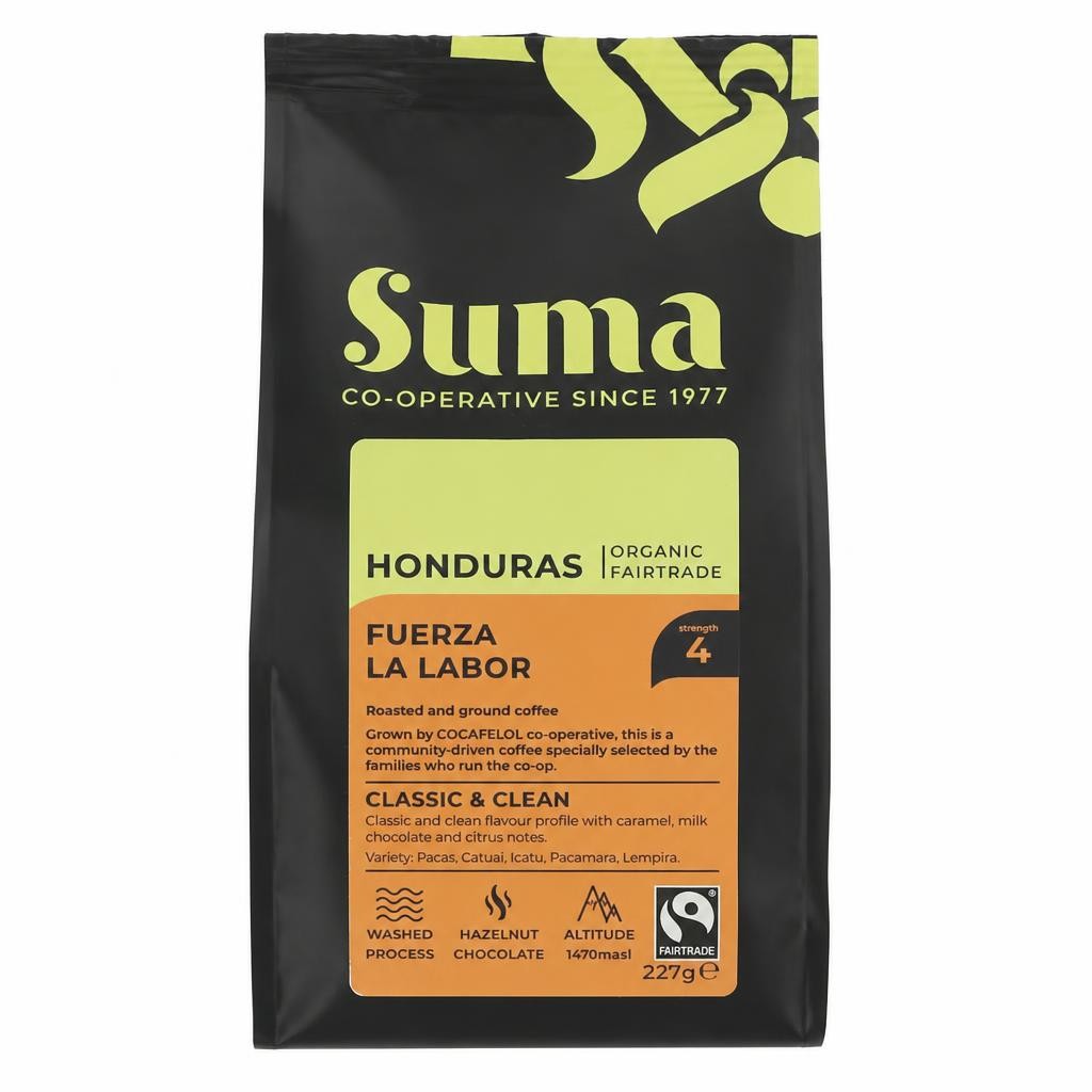 Suma Organic - Honduras Ground Coffee - 6 x 227g - 6 Pack