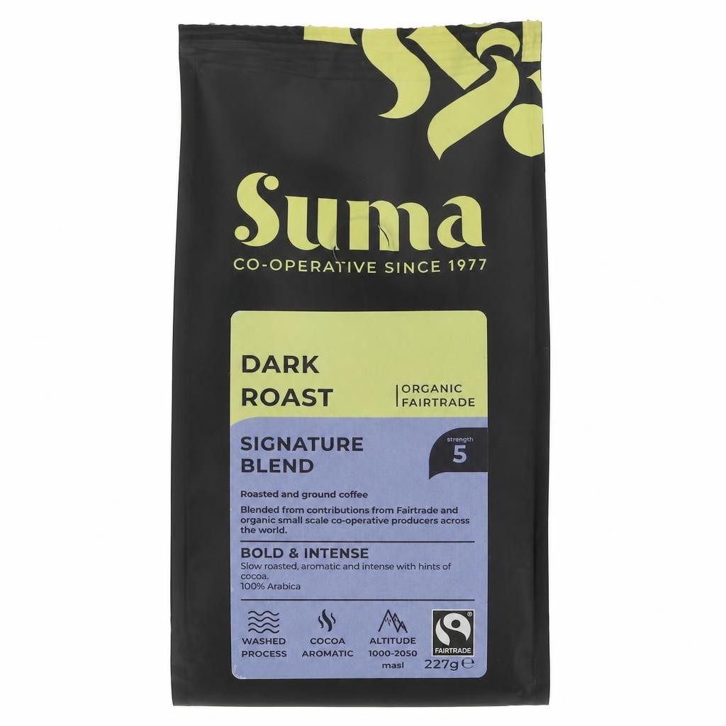 Suma Organic - Suma Dark Roast Ground - 6 x 227g - 6 Pack
