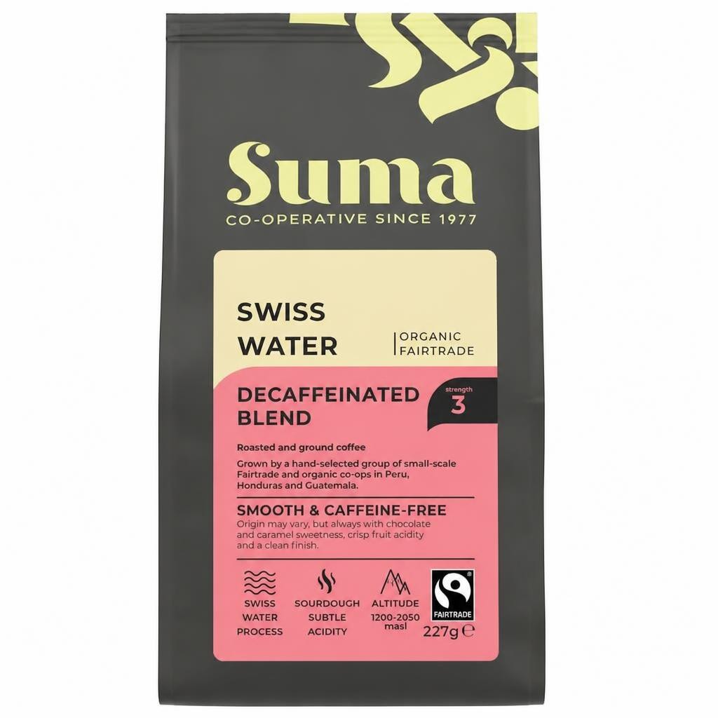 Suma Organic - Swiss Water Decaf Ground - 6 x 227g - 6 Pack