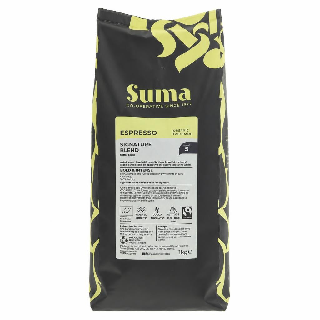 Suma Organic - Espresso Beans - 1 kg - 1 Pack