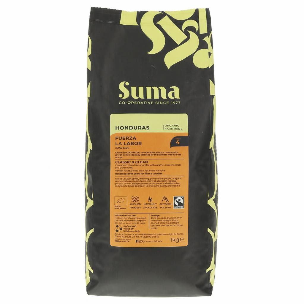 Suma Organic - Honduras Coffee Beans - 1 kg - 1 pack