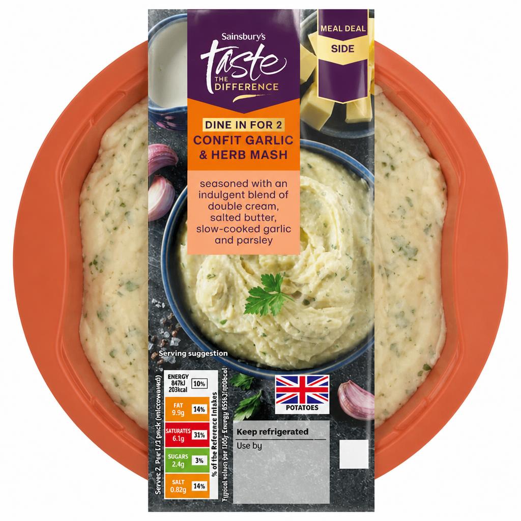 Sainsbury's 400g Confit Garlic & Herb Mash, Taste the Difference