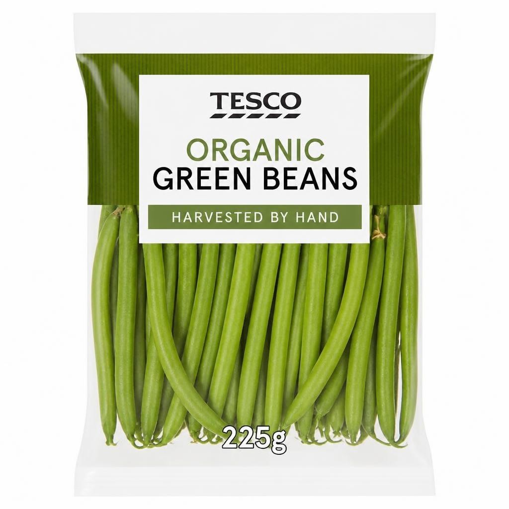 Tesco Organic Green Beans 225G