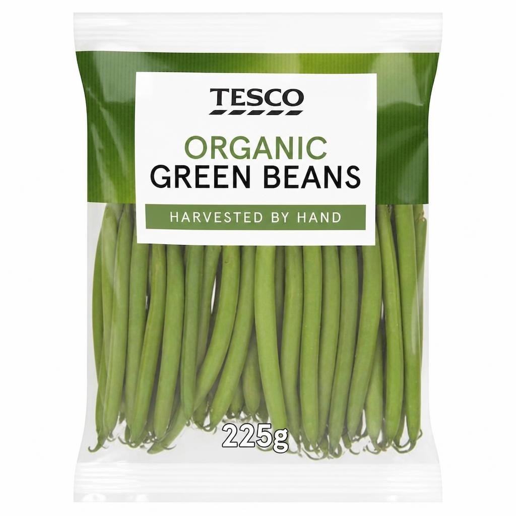 Tesco Organic Green Beans 225G