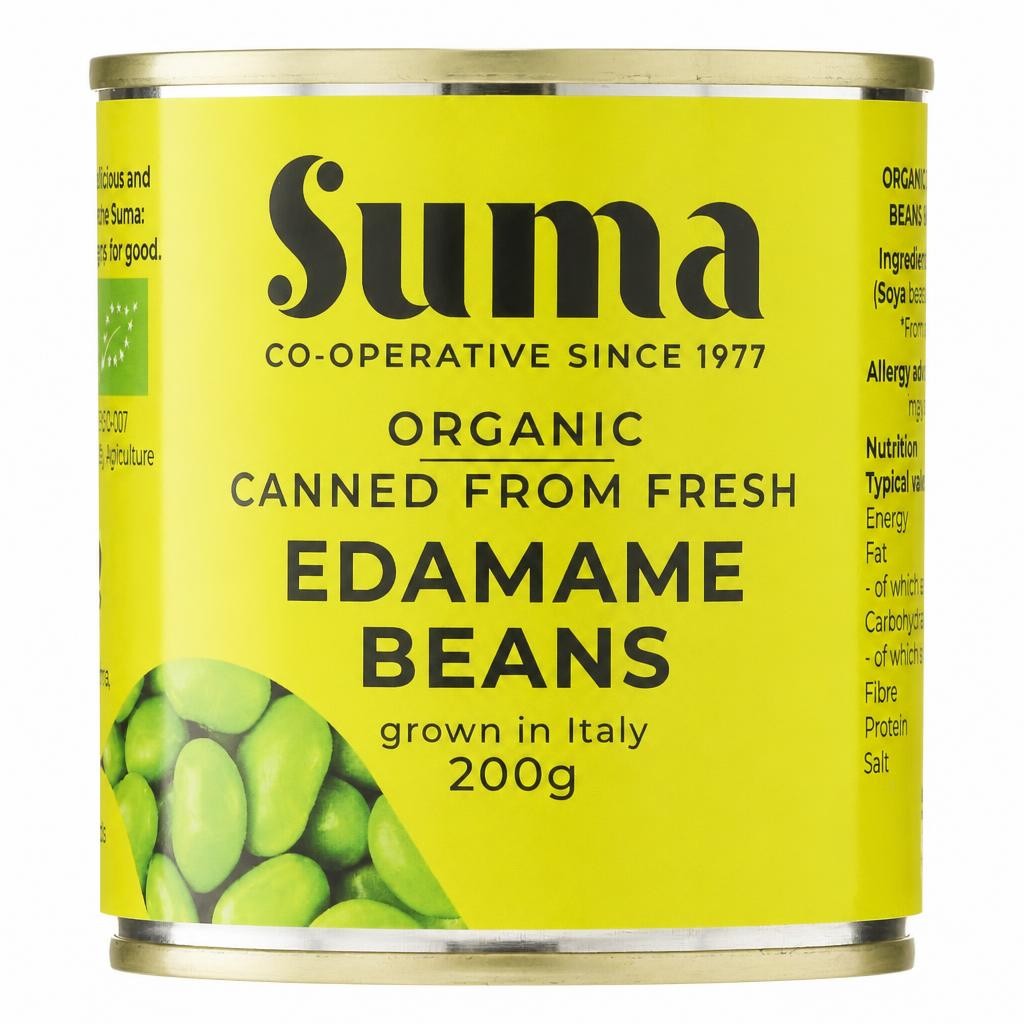 Suma Organic - Fresh Edamame Soybeans - Org - 12 x 200g - 12 pack