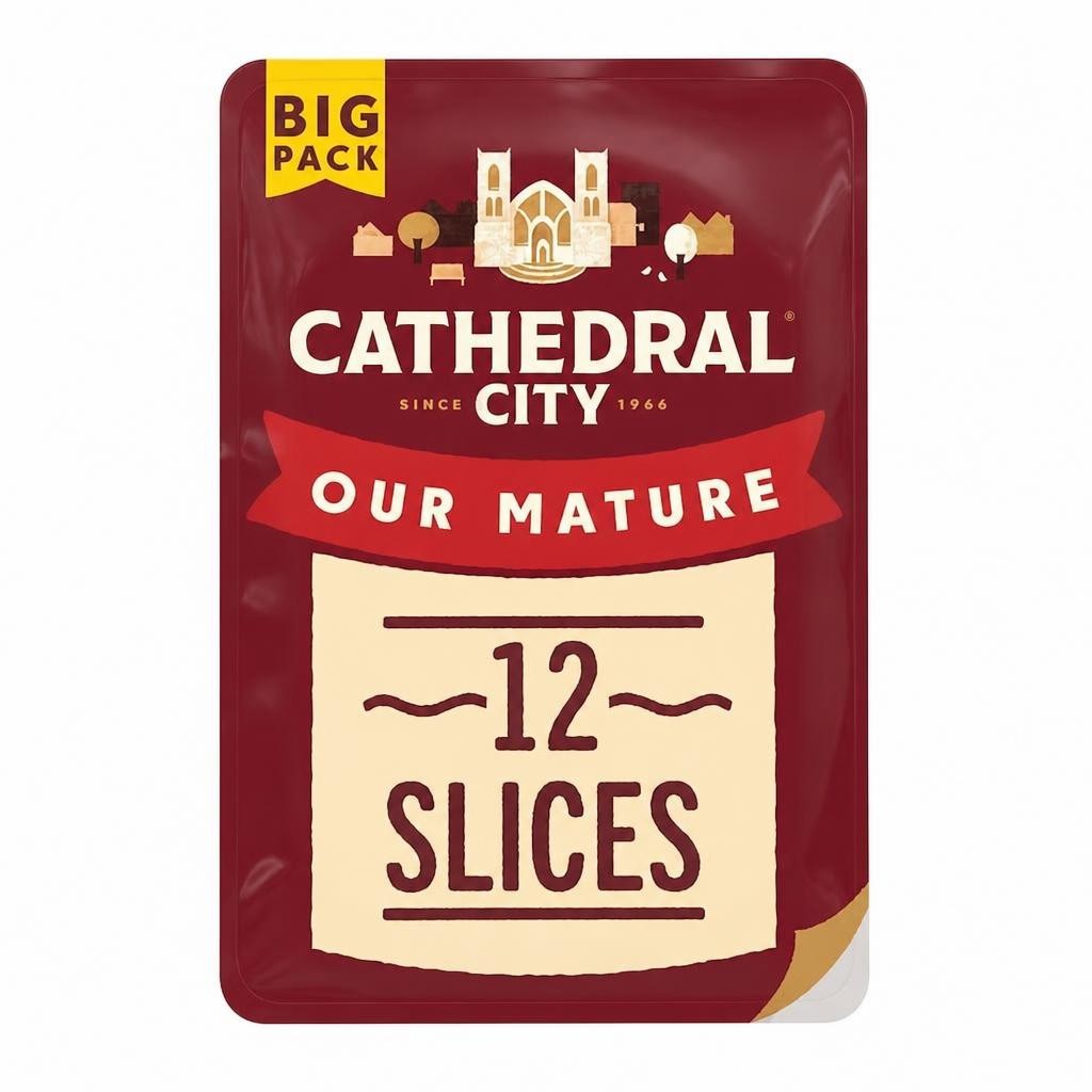 Cathedral City Our Mature Cheddar 12 Slices 250g