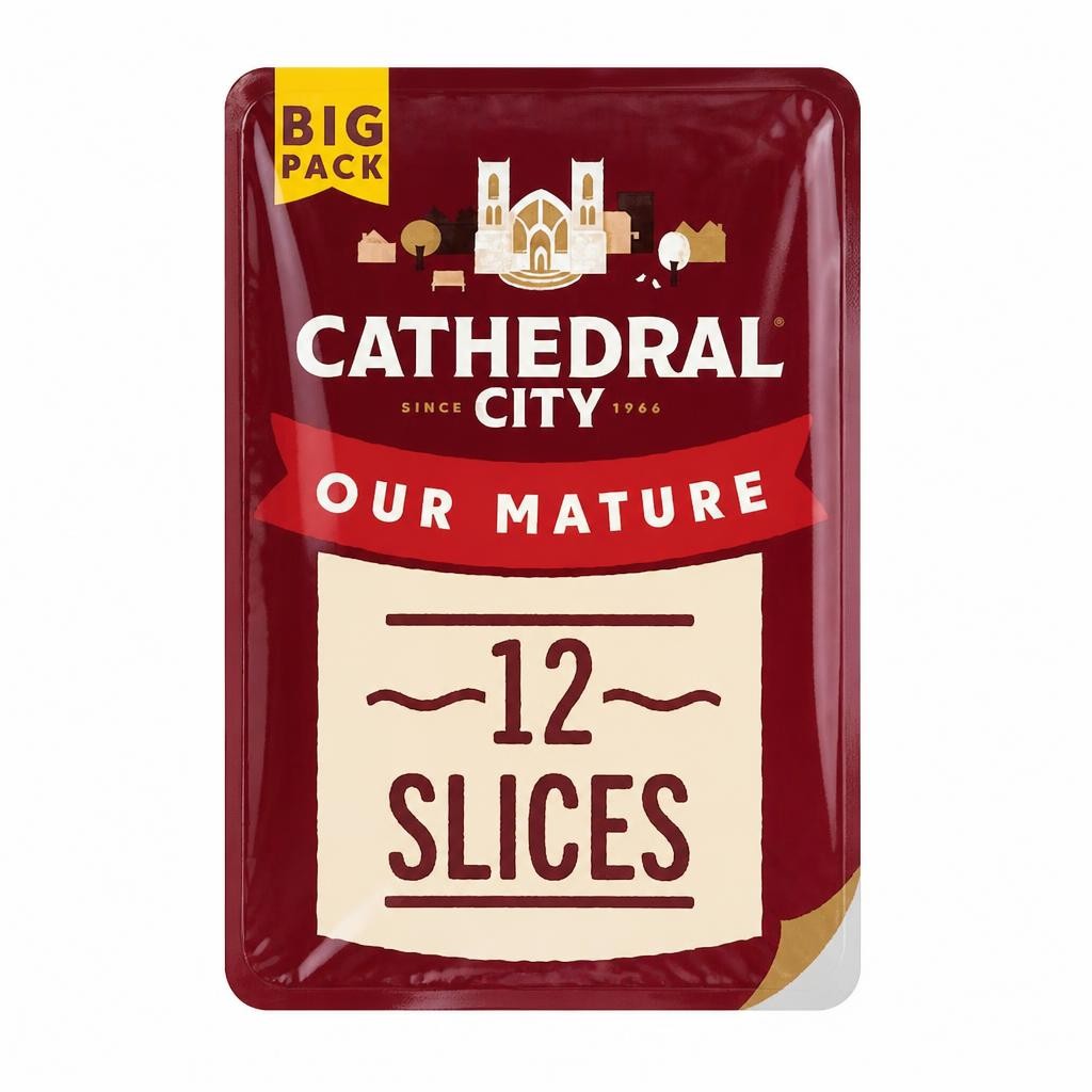 Cathedral City Our Mature Cheddar 12 Slices 250g