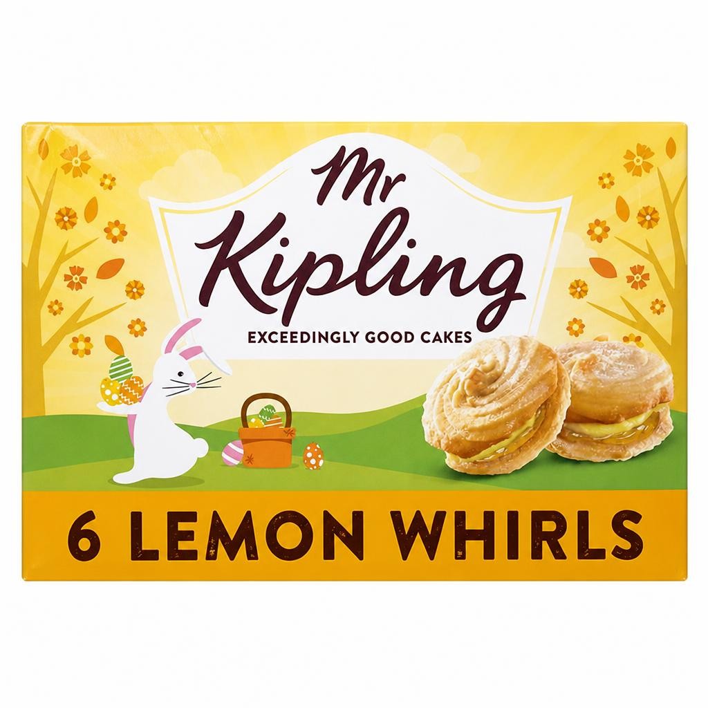 Mr Kipling 6 Lemon Viennese Whirls Easter Cakes