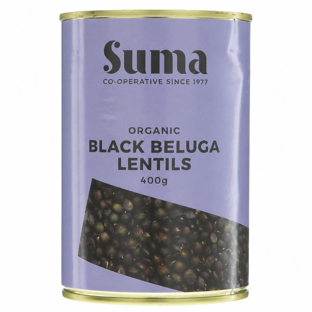 Suma Organic - Black Beluga Lentils - Organic - 12 x 400g - 12 Pack