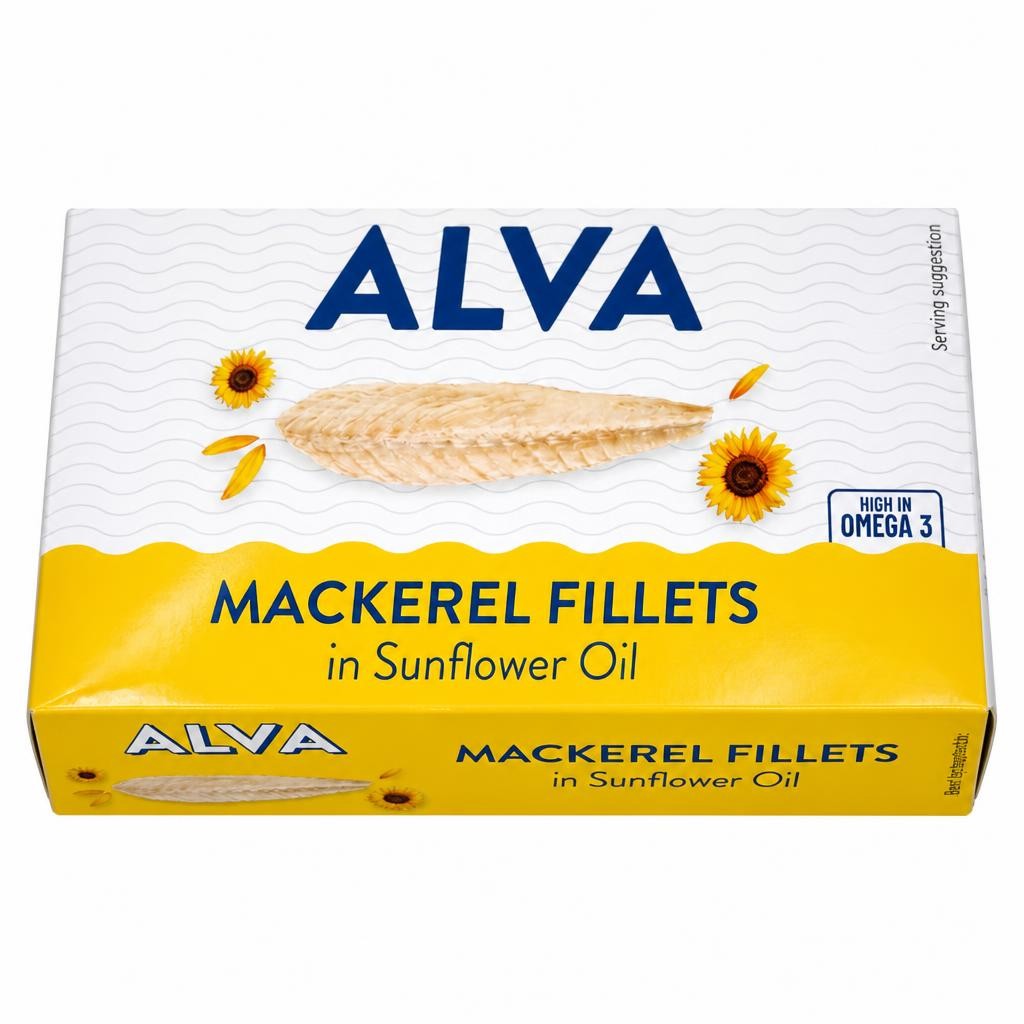 Alva Mackerel Fillets in Sunflower Oil 120g
