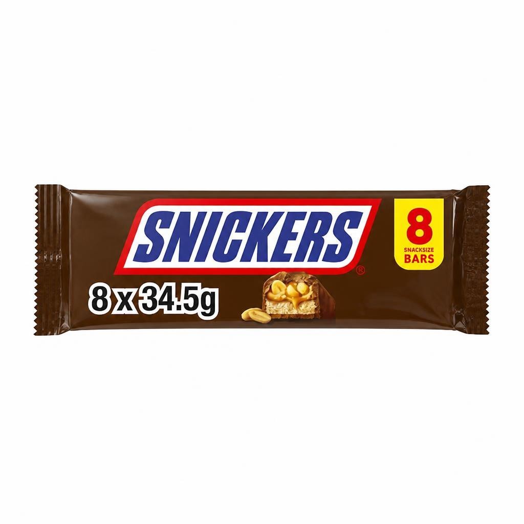Snickers Peanut Milk Chocolate Bars Multipack 8 x 34.5g