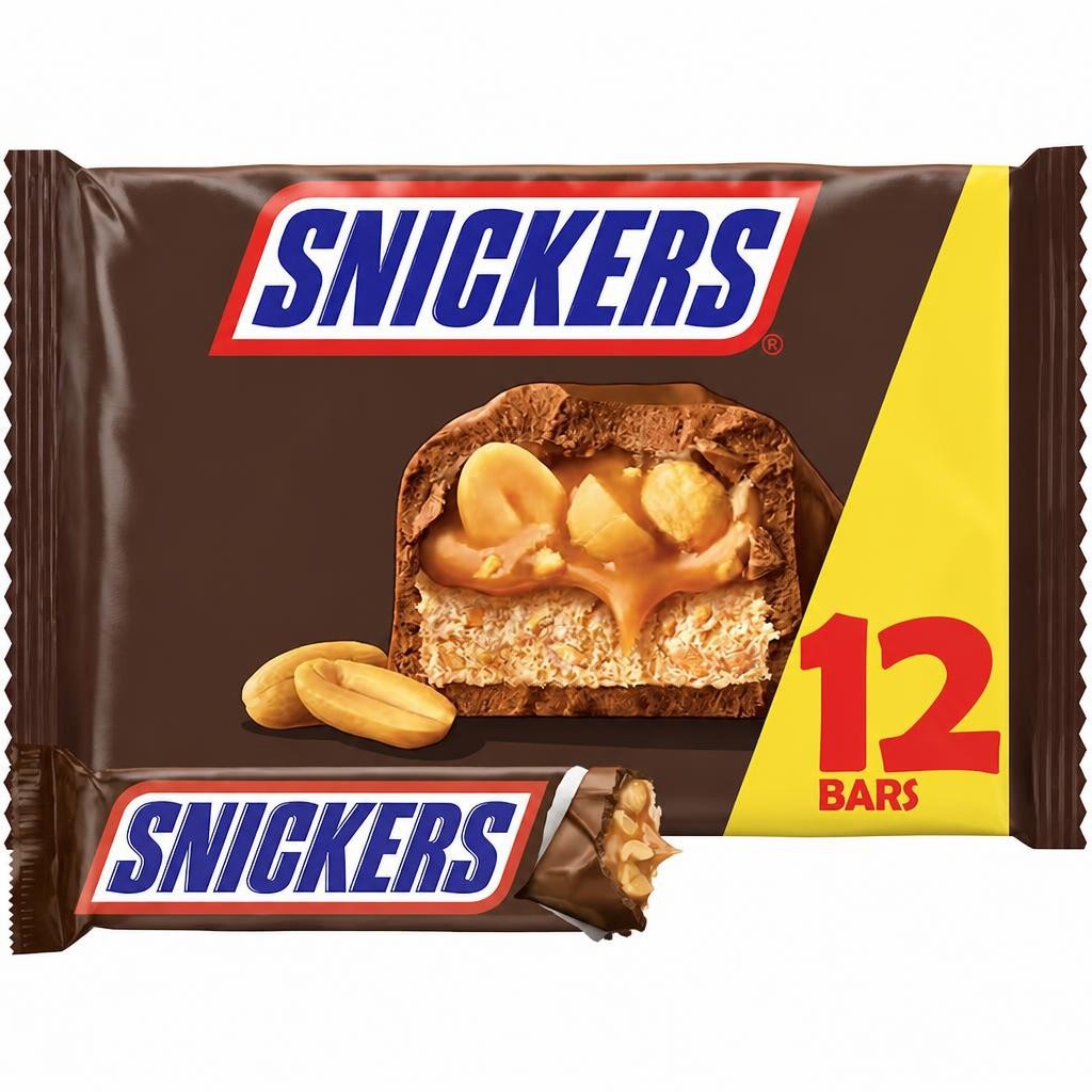 Snickers Milk Chocolate Bars 12 x  34.5g