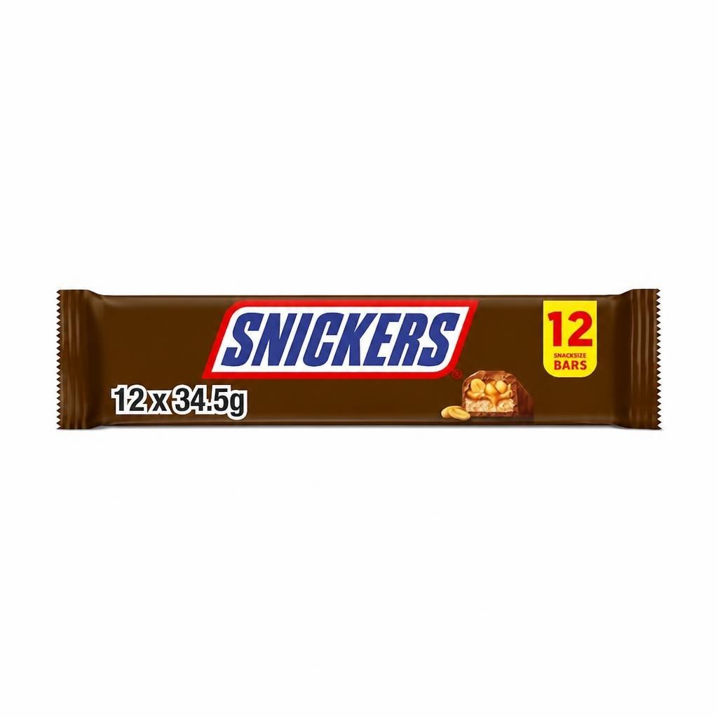 Snickers Peanut Milk Chocolate Bars Multipack 12 x 34.5g