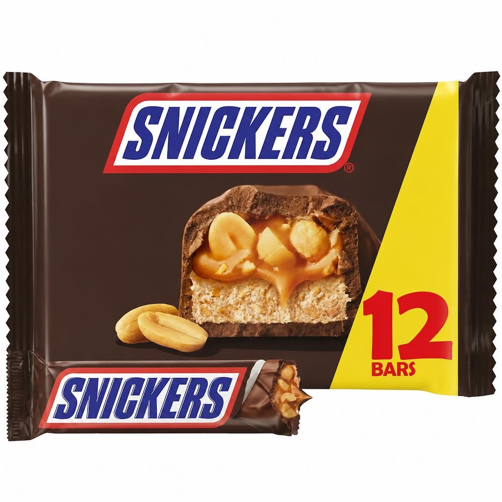 Snickers Peanut Milk Chocolate Bars Multipack 12 x 34.5g