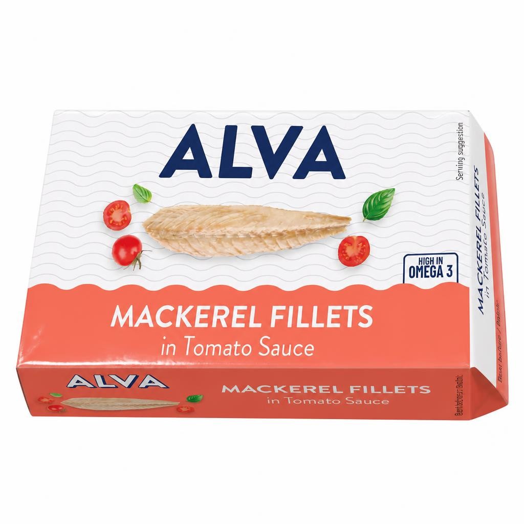 Alva Mackerel Fillets in Tomato Sauce 120g