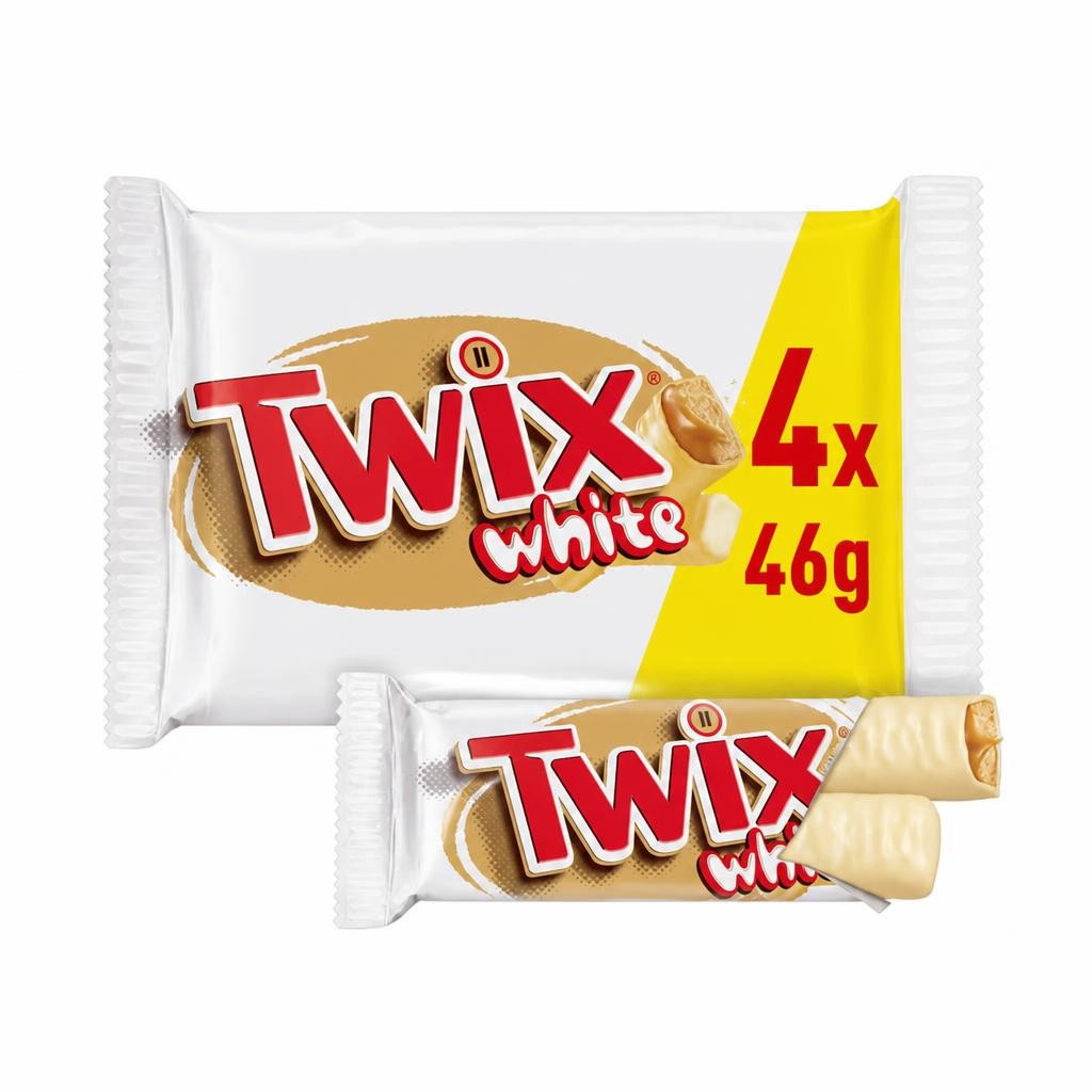 Twix White Twin Bars 4 x 46g