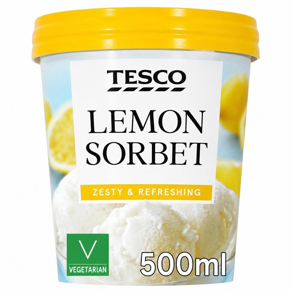 Tesco Lemon Sorbet 500Ml