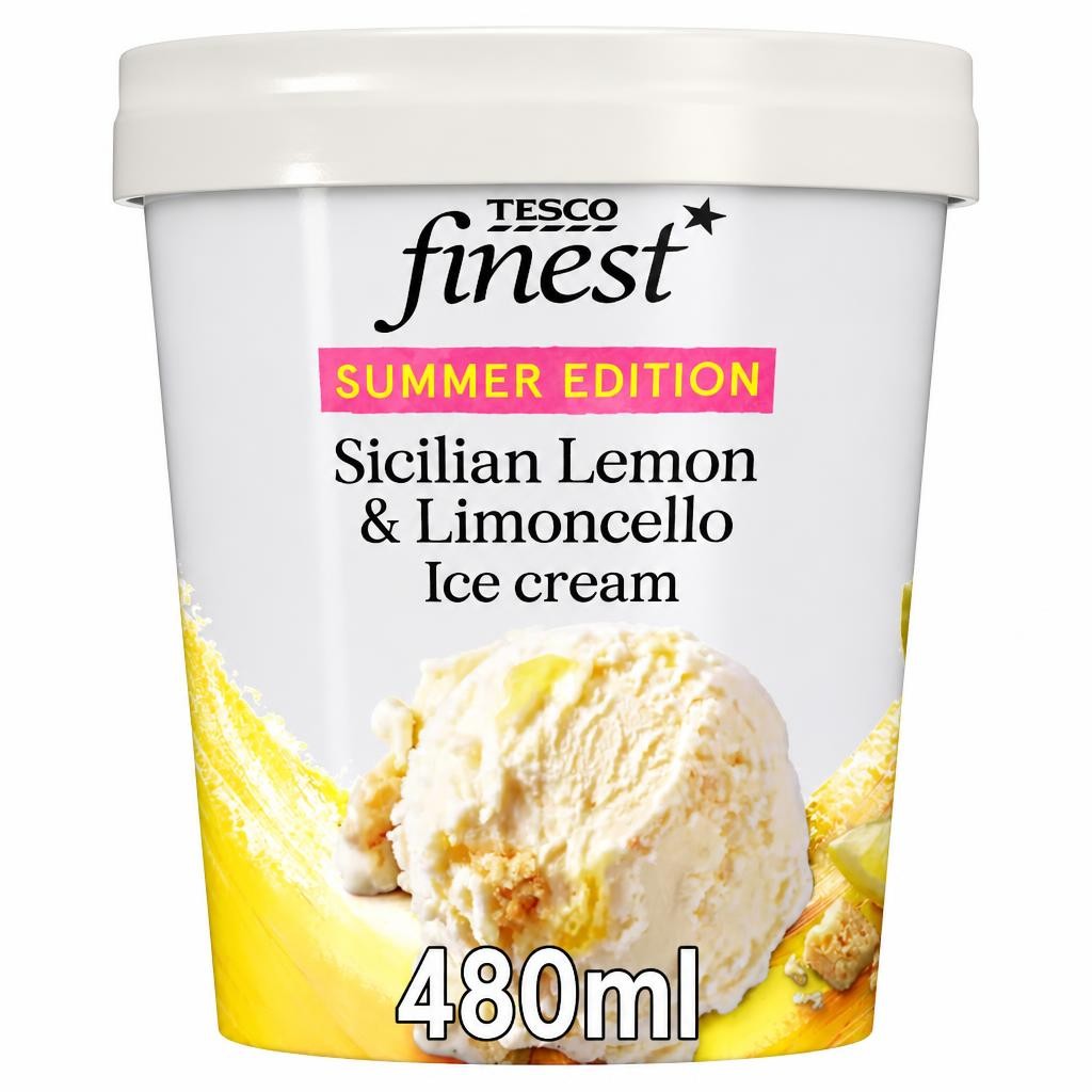 Tesco Finest Sicilian Lemon and Limoncello Ice Cream 480ml