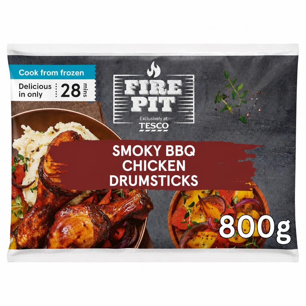 Fire Pit Tesco Smokey BBQ Chicken Drums 800g
