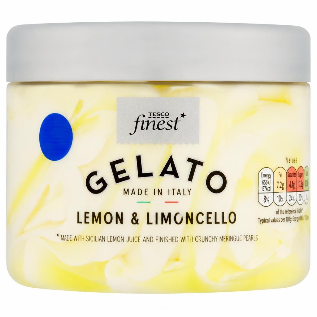 Tesco Finest Lemon & Limoncello Gelato 480ml