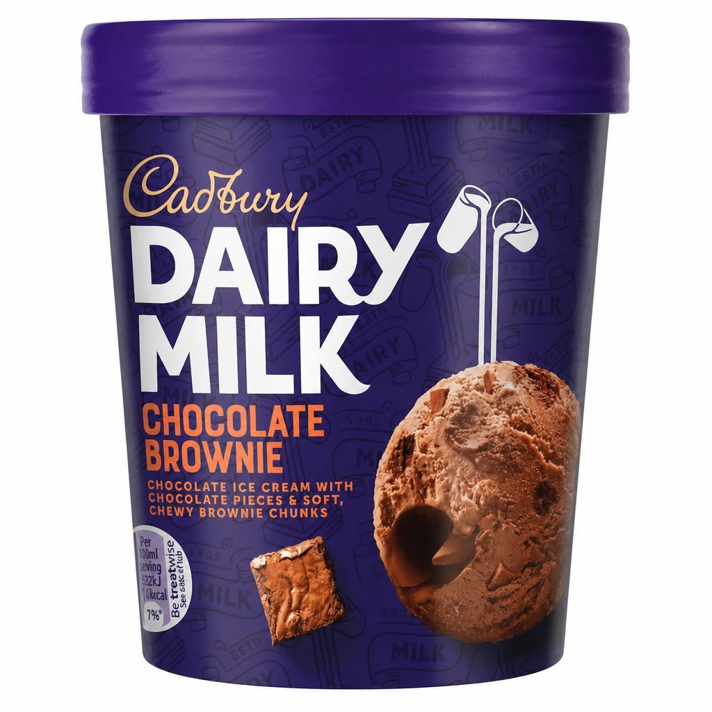 Cadbury Dairy Milk Chocolate Brownie Ice Cream Tub 425ml