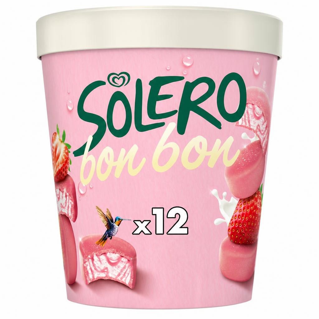 Solero Bonbon Strawberry Twist Ice Cream Frozen Snack 192ml